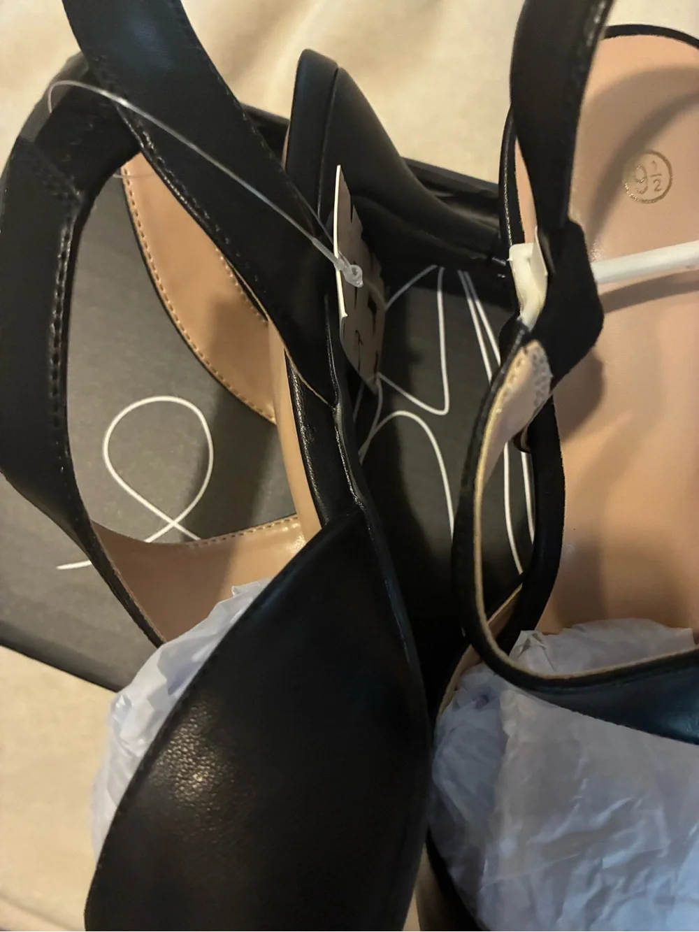 Bocca Women S Heel Pumps Black Pu 2 Inch Slingback Dress Shoes 9.5M